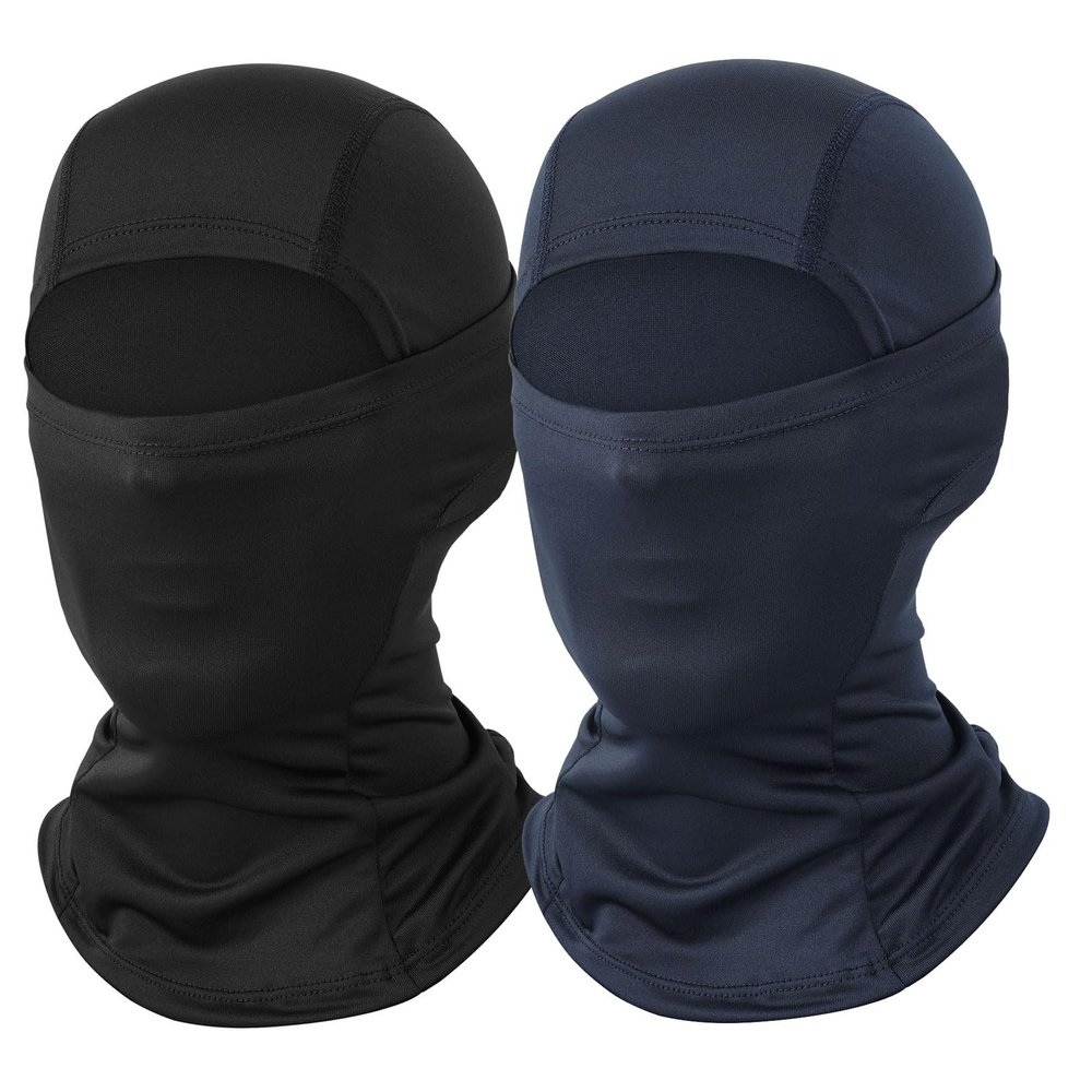 Black Balaclava Blue Ski Mask 2 Pack Full Face Mask for Men Shiesty Ski Mask Women Motorcycle Summer Face Cover Sun Protection Football Snowboarding