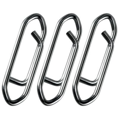 Alwonder 50PCS Fishing Power Speed Clips, High Strength Stainless Steel Speed Clip for Fishing Lure Quick Change, Freshwater Saltwater Crankbait Popper Lures Quick Snap Connector Tackle-125LB