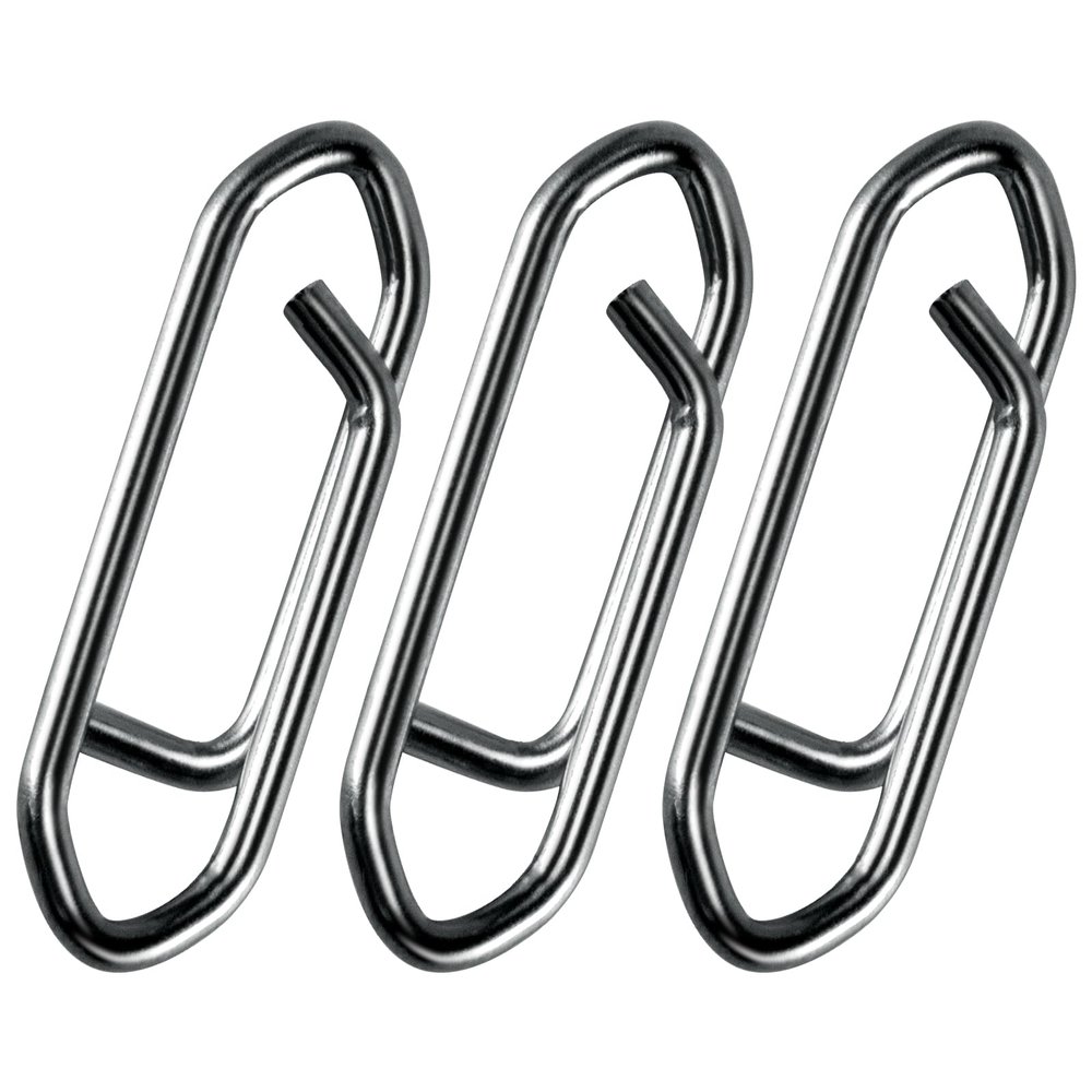 Alwonder 50PCS Fishing Power Speed Clips, High Strength Stainless Steel Speed Clip for Fishing Lure Quick Change, Freshwater Saltwater Crankbait Popper Lures Quick Snap Connector Tackle-125LB