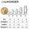 Alwonder 50PCS Fishing Power Speed Clips, High Strength Stainless Steel Speed Clip for Fishing Lure Quick Change, Freshwater Saltwater Crankbait Popper Lures Quick Snap Connector Tackle-125LB view 2