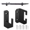 Cosmos 1 Pair Darksaber Wall Mount Stand Acrylic Dark Saber Display Holder Black Lightsaber Wall Stand Sword Display Rack for Horizontal Displaying Darksaber and Martial Art Weapon (Solid Black Color)