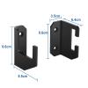 Cosmos 1 Pair Darksaber Wall Mount Stand Acrylic Dark Saber Display Holder Black Lightsaber Wall Stand Sword Display Rack for Horizontal Displaying Darksaber and Martial Art Weapon (Solid Black Color) view 2