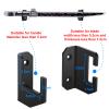 Cosmos 1 Pair Darksaber Wall Mount Stand Acrylic Dark Saber Display Holder Black Lightsaber Wall Stand Sword Display Rack for Horizontal Displaying Darksaber and Martial Art Weapon (Solid Black Color) view 3
