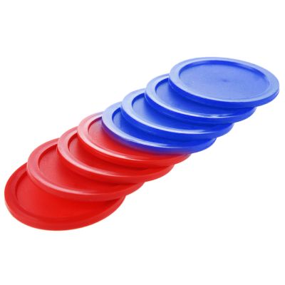 8-Pack, 2.5-Inch Air Hockey Pucks - Durable, Smooth and Colorful Pucks for Home and Kids Tables - Compatible with Standard Pushers and Goals - Best Air Hockey Accessories by INSCOOL