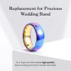 King Will 8mm Tungsten Carbide Wedding Band for Men Women Rainbow Color Plated High Polished Dome Style Ring Comfort Fit 10.5 view 3