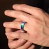 King Will 8mm Tungsten Carbide Wedding Band for Men Women Rainbow Color Plated High Polished Dome Style Ring Comfort Fit 10.5 view 4