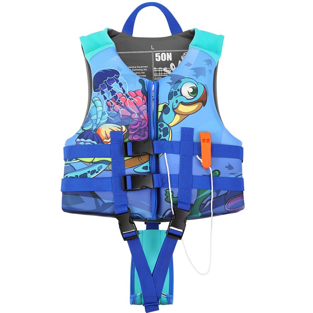 PAETAE Neoprene Toddler Swim Vest for Children, Kids Swim Jacket Toddler Floaties Swimming Aid for 1-9 Years Old Boys and Girls