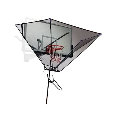 Basketball Shooting Return Train System, Portable Basketball Shot Net Training Equipment, Compatible for Indoor and Outdoor Basketball Hoops with Rotating Return Chute (Size : Fixed)