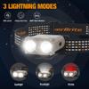EverBrite Hat Lights Clip On Rechargeable Headlamp with Motion Sensor, 3 Models LED 180 Adjustable Head Lamp to Wear and Clip for Hard Hats, Outdoor Headlight with Red Light for Running, Camping view 2