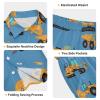 XDMXY Excavator Concrete Mixer Boys Summer Button-Down Shirt and Shorts Sets Hawaiian Outfits Truck Print 2 Piece Sets for 3-10T Kids (Color-1, 3T) view 3