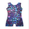 EQSJIU Gymnastics Shorts For Girls Blue Heart Shiny Kids Gymnastics Leotards For Girls 5/6 Years Little Students view 1