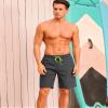 SILKWORLD Mens Swimming Trunks Quick Dry Beach Swimwear Shorts 9" Swimsuit with Compression Liner and Cargo Pockets (Dark Grey, XX-Large) view 3