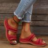 Orthopedic Sandals for Women,Summer Wedge Sandals with Arch Support Comfortable Walking Slippers Anti-Slip Breathable Slip On Flip Flops Lightweight Athletic Yoga Mat Sandals Dressy Womens 2023 view 3