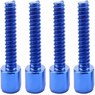 4 Pack Water Bottle Cage Bolts, Bicycle Water Bottle Holder Screws Mountain MTB Bike Cycling - Select Colors (Blue)