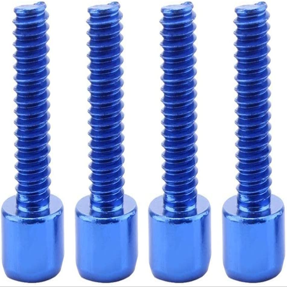 4 Pack Water Bottle Cage Bolts, Bicycle Water Bottle Holder Screws Mountain MTB Bike Cycling - Select Colors (Blue)
