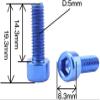 4 Pack Water Bottle Cage Bolts, Bicycle Water Bottle Holder Screws Mountain MTB Bike Cycling - Select Colors (Blue) view 4