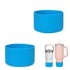 2Pcs Silicone Bumper Boot for Stanley Quencher Adventure 40oz Tumbler with Handle & Stanley IceFlow 20oz 30oz, Protective Water Bottle Bottom Sleeve Cover, Stanley Tumbler Accessories (Light Blue)