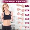 Hezeyferg Adjustable Dumbbells Set of 2, Hand Weights Sets with 5 Levels 3lb, 5lb, 7lb, 9lb, 11lb, Adjustable Weight Dumbbells for Women/Men Home Gym Full Body Workout (Pink) view 2