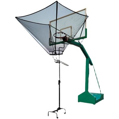Basketball Shooting Return Train System, Portable Basketball Shot Net Training Equipment, Compatible for Indoor and Outdoor Basketball Hoops with Rotating Return Chute (Size : Movable)