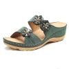 Orthopedic Sandals for Women, Women Wedge Walking Slippers with Arch Support Anti-Slip Breathable Sandal Slip On Flip Flops Dressy Summer Comfy Platform Beach Travel Sandal Shoes (06-Green, 8.5) view 3