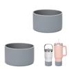 2Pcs Silicone Bumper Boot for Stanley Quencher Adventure 40oz Tumbler with Handle & Stanley IceFlow 20oz 30oz, Protective Water Bottle Bottom Sleeve Cover, Stanley Tumbler Accessories (Light Grey)