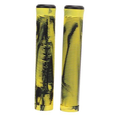 1 Pair Bikes Handlebar Grips, Soft TPE Rubber Bikes Hand Bar End Grips, Avoid Slip Mountain Bikes Handle Bar Grips, Bikes Rubber Handlebar Grips for Fixed Gear Bicycle(Yellow)