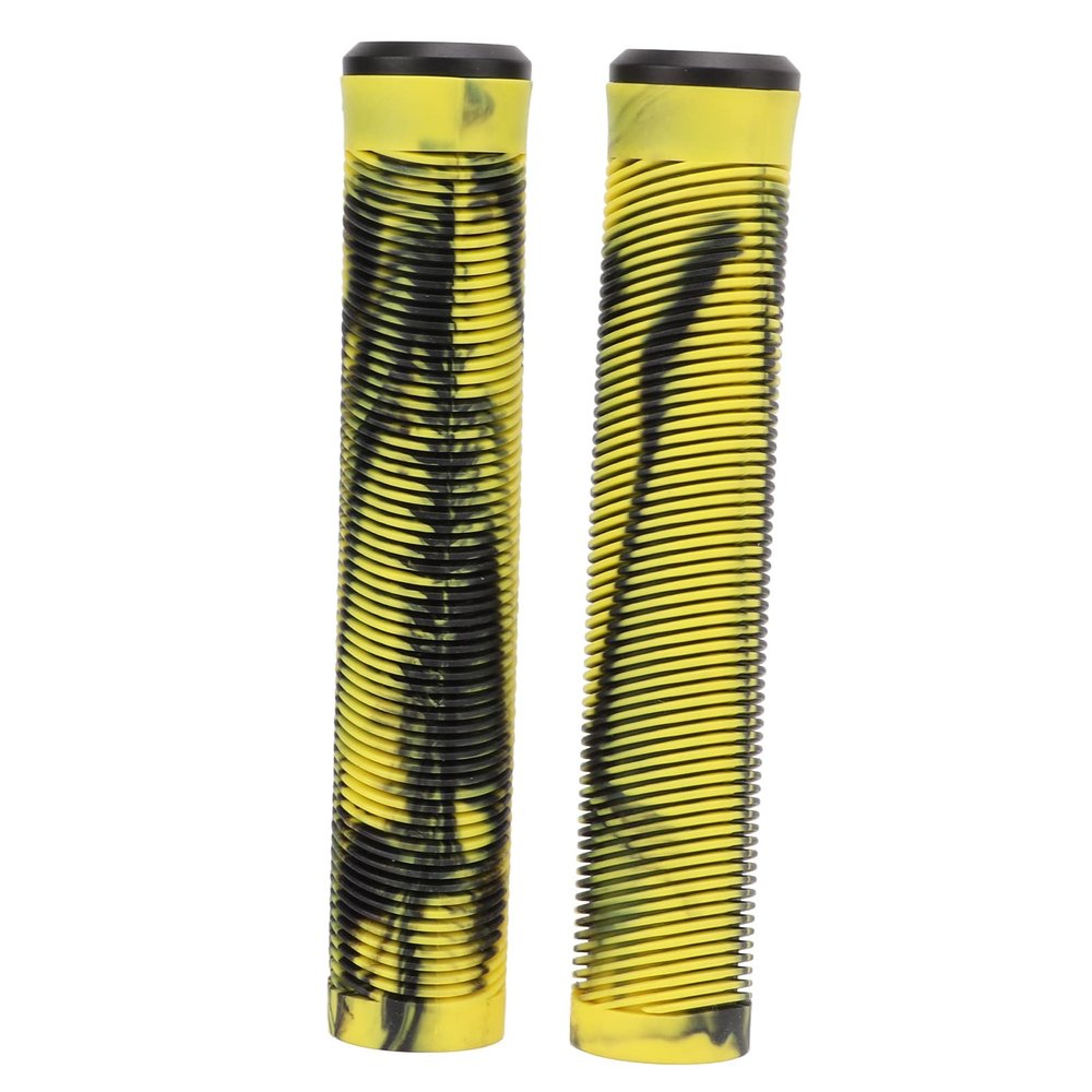 1 Pair Bikes Handlebar Grips, Soft TPE Rubber Bikes Hand Bar End Grips, Avoid Slip Mountain Bikes Handle Bar Grips, Bikes Rubber Handlebar Grips for Fixed Gear Bicycle(Yellow)