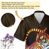 Bengal Tiger Hawaiian Shirts for Men - Fire Flame Button Down Mens Hawaiian Shirts Short Sleeve Series 61 Size XL view 3