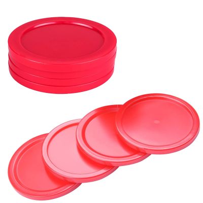 4-Pack 3.25-Inch Air Hockey Pucks - Professional, Durable Pucks for Large Tables - Compatible with Standard Pushers and Goals - Best Air Hockey Accessories for Fun and Entertainment by INSCOOL