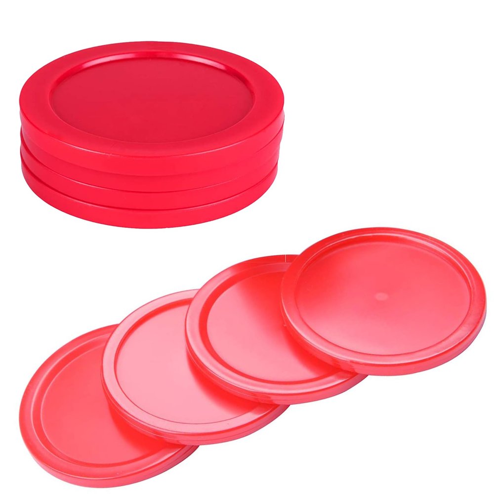 4-Pack 3.25-Inch Air Hockey Pucks - Professional, Durable Pucks for Large Tables - Compatible with Standard Pushers and Goals - Best Air Hockey Accessories for Fun and Entertainment by INSCOOL