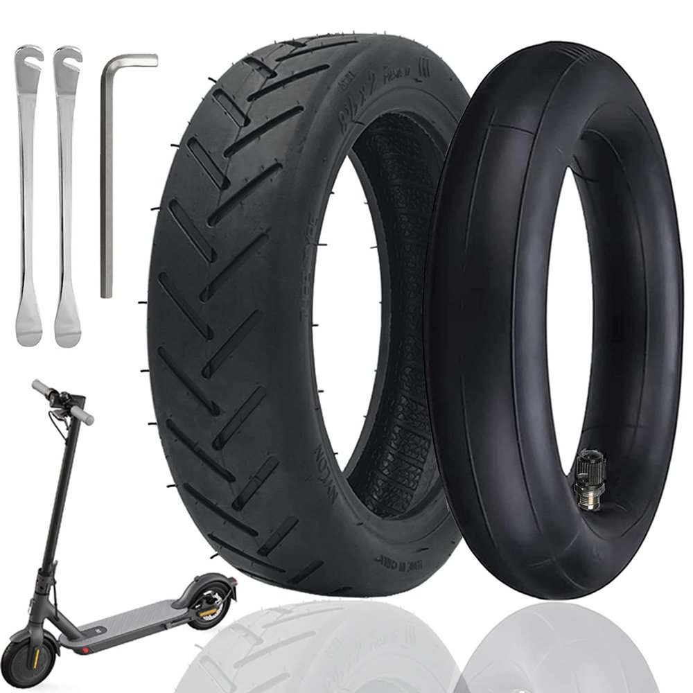 Cooryda 8.5'' Tire&Tube, 8 1/22 Electric Scooter Tire Replacement Wheels for Gotrax Gxl V2/Xiaomi M365,8.5x2 Spare Wheel Tires for Front Rear Replacement Tires Durable Butyl Rubber Tiresinner+outer