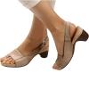 OMIREL Women's Comfortable Walking Sandals with Arch Support Orthotic Sandals Wedge Sandals Ankle Strap Open Toe Summer Sandal Anti-Slip Breathable Sandal Slip on Flip Flops,Brown,US10/EU41 view 2