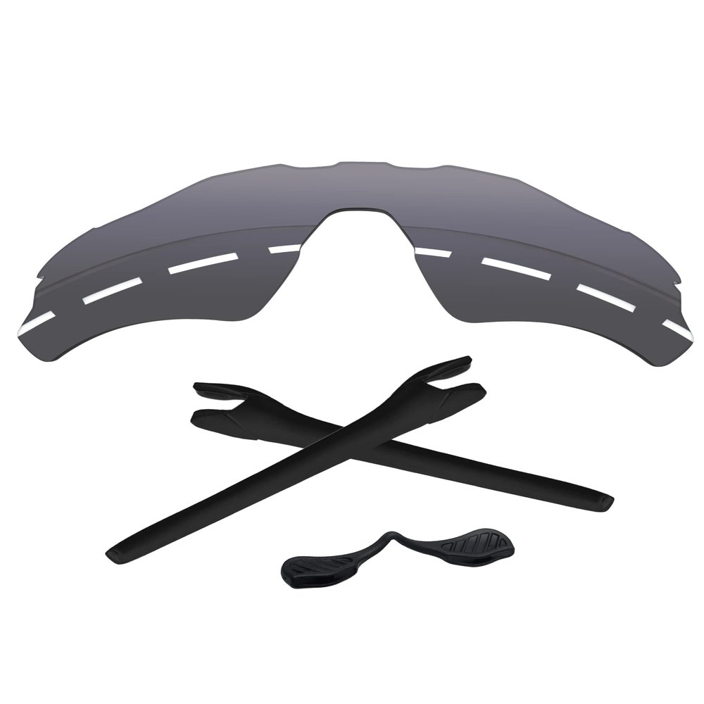 Forobb 1.6MM Polarized Replacement Lenses & Rubber Kits for Oakley Radar EV Path OO9208 Sunglasses - Chrome Iridium - Polycarbonate Polarized