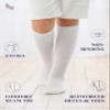 Hugh Ugoli Girls Boys Kids School Uniform Long Dress Socks, Extremely Soft, Comfortable, Rayon derived from Bamboo, Chemical-Free, 6 Pairs White | 5-6 Years view 3