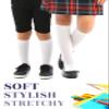 Hugh Ugoli Girls Boys Kids School Uniform Long Dress Socks, Extremely Soft, Comfortable, Rayon derived from Bamboo, Chemical-Free, 6 Pairs White | 5-6 Years view 4