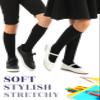 Hugh Ugoli Girls Boys Kids School Uniform Long Dress Socks, Extremely Soft, Comfortable, Rayon derived from Bamboo, Chemical-Free, 6 Pairs Black/Navy Blue | 7-8 Years view 4