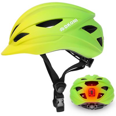 Bike Helmet Adult Urban:Bicycle Helmet for Men Women with USB Charge Detachable Taillight Helmets for Commuter Cycling Scooters