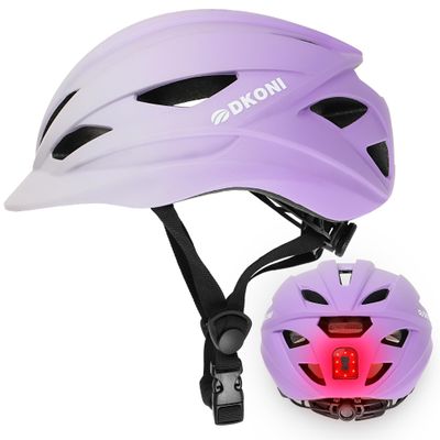Bike Helmet Adult Urban:Bicycle Helmet for Men Women with USB Charge Detachable Taillight Helmets for Commuter Cycling Scooters