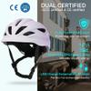 Bike Helmet Adult Urban:Bicycle Helmet for Men Women with USB Charge Detachable Taillight Helmets for Commuter Cycling Scooters view 3