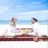 Beach Blanket, Valentine's Day Red Truck and Love Heart Beige Texture Beach Mat 95"x80" Large Picnic Blanket,Sandproof Waterproof Outdoor Beach Blankets for Travel Camping Hiking Beach Vacation view 4
