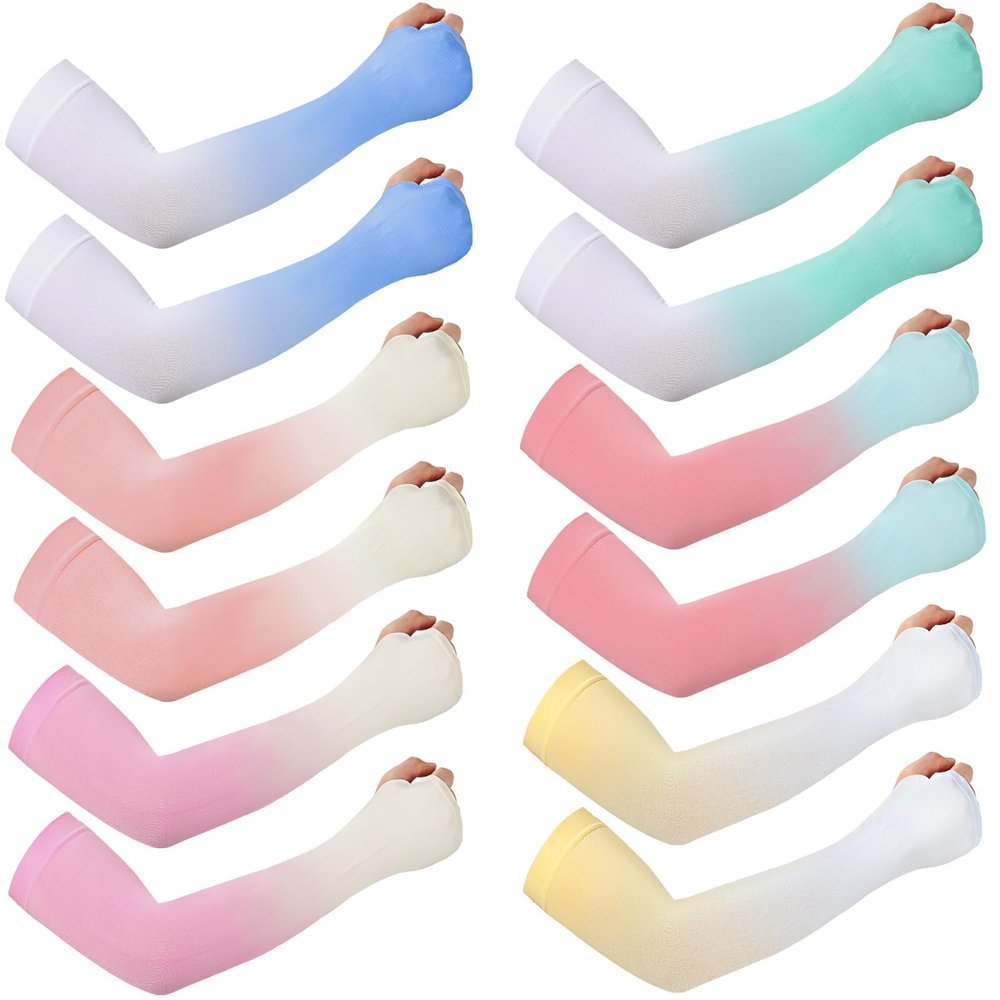 JenPen 6 Pairs UV Arm Sleeves to Cover Arms for Women, M, Cute Color