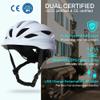 Bike Helmet Adult Urban:Bicycle Helmet for Men Women with USB Charge Detachable Taillight Helmets for Commuter Cycling Scooters view 3