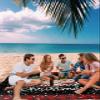 Beach Blanket, Merry Christmas Santa Xmas Tree Winter Snow Red Plaid Beach Mat 95"x80" Large Picnic Blanket,Sandproof Waterproof Outdoor Beach Blankets for Travel Camping Hiking Beach Vacation view 3
