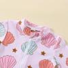 Hnyenmcko Infant Toddler Baby Girl One-Piece Swimsuit Floral/Flamingo Print Zipper Long Sleeve Ruffled Swimwear Bathing Suit (Hat-Shell, 12-18 Months) view 3