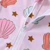 Hnyenmcko Infant Toddler Baby Girl One-Piece Swimsuit Floral/Flamingo Print Zipper Long Sleeve Ruffled Swimwear Bathing Suit (Hat-Shell, 12-18 Months) view 4