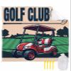 Beach Blanket, GOLF CLUB Ball Sports Theme Cartoon Golf Cart Pattern Beach Mat 95"x80" Large Picnic Blanket,Sandproof Waterproof Outdoor Beach Blankets for Travel Camping Hiking Beach Vacation view 1