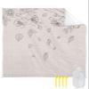 Beach Blanket, Flowers Leaves and Polka Dot Texture on Cotton Linen Beach Mat 83"x79" Large Picnic Blanket,Sandproof Waterproof Outdoor Beach Blankets for Travel Camping Hiking Beach Vacation view 1