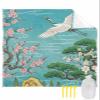 Beach Blanket, Japanese Retro Crane Pine and Cherry Blossoms Beach Mat 83"x79" Large Picnic Blanket,Sandproof Waterproof Outdoor Beach Blankets for Travel Camping Hiking Beach Vacation view 1
