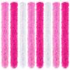 Jexine 8 Pcs Feather Boas Bulk Artificial Fluffy Boas Decor for Wedding Costume Dress Tea Party Supplies (5 ft,Pink,Rose,White) view 1