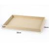 1 Piece Linen Jewelry Display Tray Jewelry Viewing Tray Stackable Jewelry Tray Showcase Organizer Jewelry Display Empty Plate for Necklace Bracelet Ring Earring Watch, 13.8 x 9.4 Inch, Beige view 3